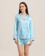 Relax Seidenhemd und Shorts Pyjama Set
