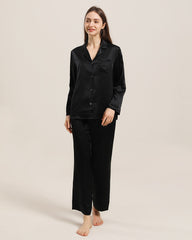 Frauen Seiden Zwei-teiliges Pyjama Set