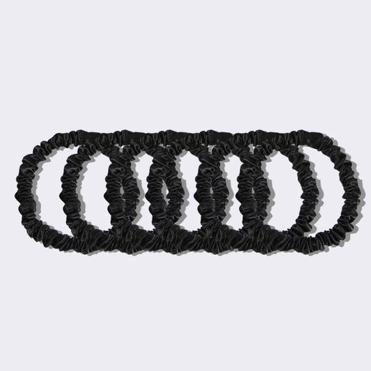 22 Momme Seiden Mini Haargummis 6er-Set