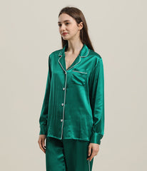 22 Momme Seidenpyjama-Schlafanzug-Set