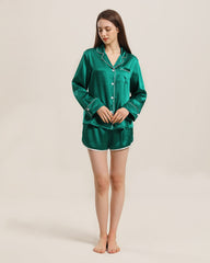 Relax Seidenhemd und Shorts Pyjama Set