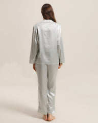 Frauen Seiden Zwei-teiliges Pyjama Set