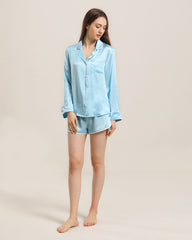 Relax Seidenhemd und Shorts Pyjama Set