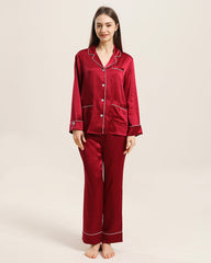 Seiden-Pyjama Set Langarm – Damen