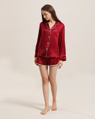 Relax Seidenhemd und Shorts Pyjama Set