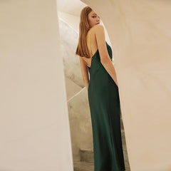 22 Momme Seiden Langes Nachtkleid