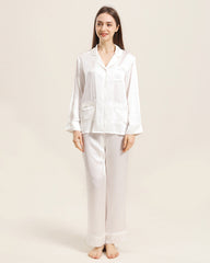 Seiden-Pyjama Set Langarm – Damen