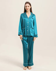 Seiden-Pyjama Set Langarm – Damen