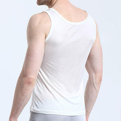 Herren Ärmelloses Seiden-Strick-Tank-Top