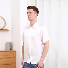 Basic Seiden T-Shirt für Herren