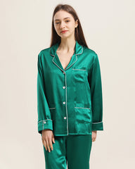 Seiden-Pyjama Set Langarm – Damen