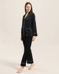Seiden-Pyjama Set Langarm – Damen