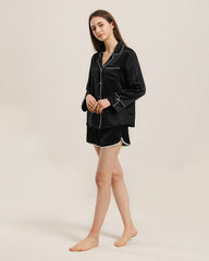 Relax Seidenhemd und Shorts Pyjama Set