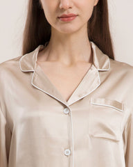 Seiden-Pyjama Set Langarm – Damen