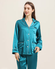 Seiden-Pyjama Set Langarm – Damen
