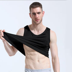 Herren Ärmelloses Seiden-Strick-Tank-Top