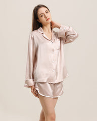 Relax Seidenhemd und Shorts Pyjama Set