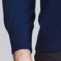 Herren Zarter Kaschmir-Rollkragenpullover mit Reißverschluss