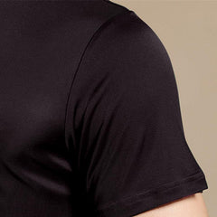 Männer Basic Seidenstrick-T-Shirt