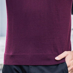 Herren Kaschmir Rollkragenpullover mit Reverskragen