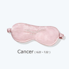12 Sternzeichen Rosa Seiden-Schlafmaske 22 Momme