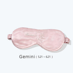 12 Sternzeichen Rosa Seiden-Schlafmaske 22 Momme