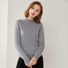 Halbhochkragen Kaschmir Pullover für Damen