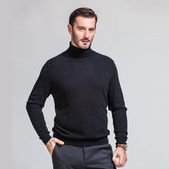 Herren Kaschmir Rollkragenpullover mit hohem Kragen