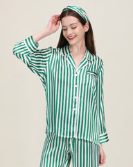 Klassische Gestreifte Seiden-Pyjamas