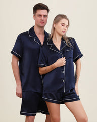 Seiden-Kurz-Pyjama für Paare