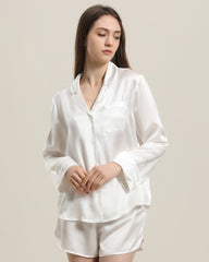 Relax Seidenhemd und Shorts Pyjama Set