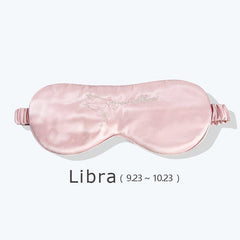 12 Sternzeichen Rosa Seiden-Schlafmaske 22 Momme