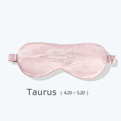 12 Sternzeichen Rosa Seiden-Schlafmaske 22 Momme
