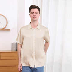 Basic Seiden T-Shirt für Herren
