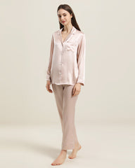 Frauen Seiden Zwei-teiliges Pyjama Set