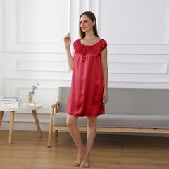 22 Momme Süßes Seiden-Nachtkleid
