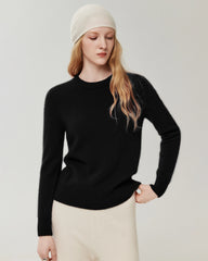 Basic-Pullover aus 100 % Kaschmir mit Rundhalsausschnitt