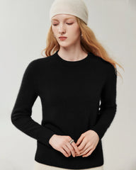 Basic-Pullover aus 100 % Kaschmir mit Rundhalsausschnitt