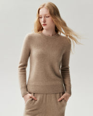 Basic-Pullover aus 100 % Kaschmir mit Rundhalsausschnitt