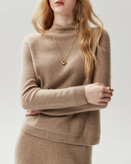 Pullover aus 100 % Kaschmir mit klassischem Stehkragen