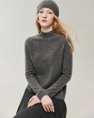 Pullover aus 100 % Kaschmir mit klassischem Stehkragen