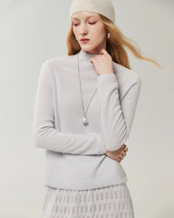 Pullover aus 100 % Kaschmir mit klassischem Stehkragen