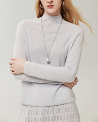 Pullover aus 100 % Kaschmir mit klassischem Stehkragen