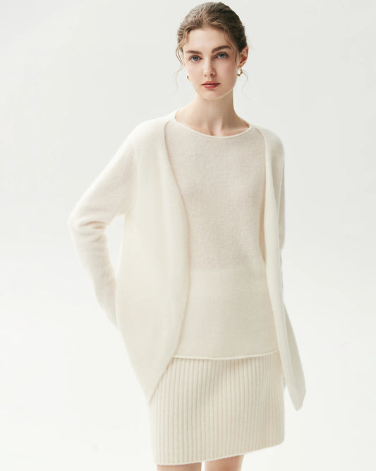 Pullover aus 100 % Kaschmir im Lagenlook mit 2-in-1-Design