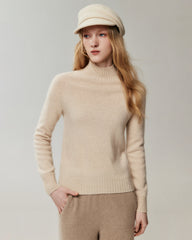 Pullover aus 100 % Kaschmir mit Trichterkragen
