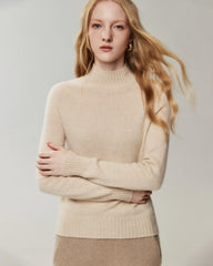 Pullover aus 100 % Kaschmir mit Trichterkragen