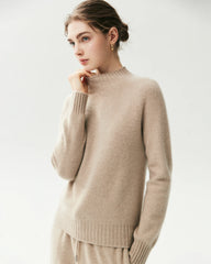 Pullover aus 100 % Kaschmir mit Trichterkragen