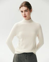 Pullover aus 100 % Kaschmir mit Trichterkragen