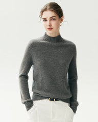 Pullover aus 100 % Kaschmir mit Trichterkragen