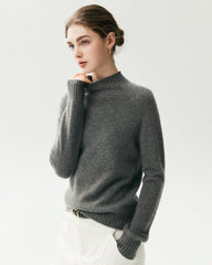 Pullover aus 100 % Kaschmir mit Trichterkragen